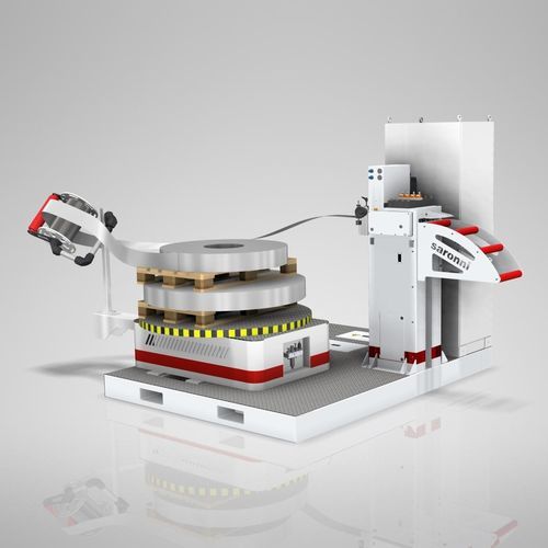 Halbautomatische Haspel - Elma machine - für Stahl-Spannreifen / horizontal