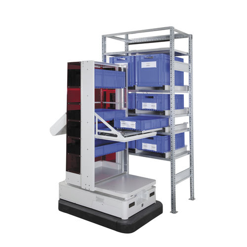 Fahrerloses Transportsystem / für Materialumschlag - KLT - MT Robot AG - für Lagerhallen