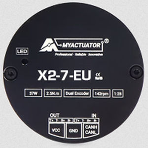 Bürstenloser Motor - RMD X2-7-EU - A2V Mécatronique - 24 V / mit integriertem Drehgeber und integrierter Steuerung / Pancake-Typ