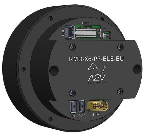 BLDC-Servomotor - RMD-X6-P6-7-ELE-EU - A2V Mécatronique - bürstenlos / 48 V / Pancake-Typ