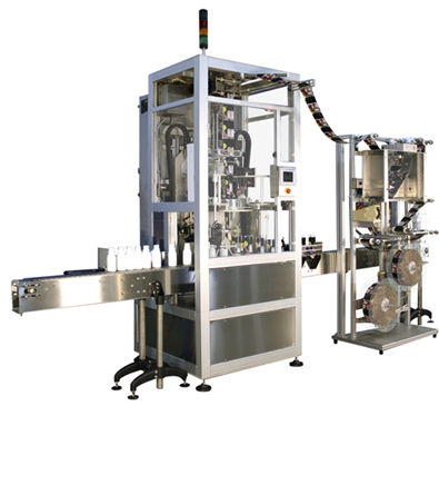 Automatische Etikettiermaschine - 400SL - Axon Styrotech - für Flaschen / zur Seitenetikettierung / für Shrink-Sleeve
