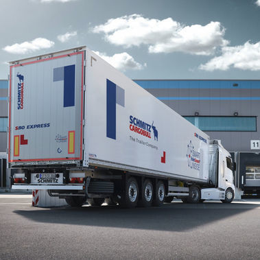 Baumaschinentransporter-Sattelauflieger - S.BO EXPRESS - Schmitz Cargobull - für Pakete / 2-Achsen / für Materialumschlag