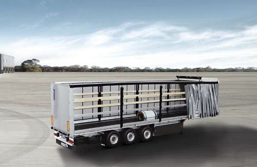 Baumaschinentransporter-Sattelauflieger - S.CS COIL - Schmitz Cargobull - mit Schiebeplane / für Spulen / 2-Achsen