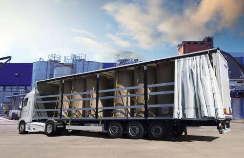 Baumaschinentransporter-Sattelauflieger - S.CS PAPER - Schmitz Cargobull - mit Schiebeplane / für Pakete / für Schlauch
