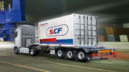 Sattelauflieger für Containertransport - Schmitz Cargobull - Gooseneck / 3-Achsen / angehängt