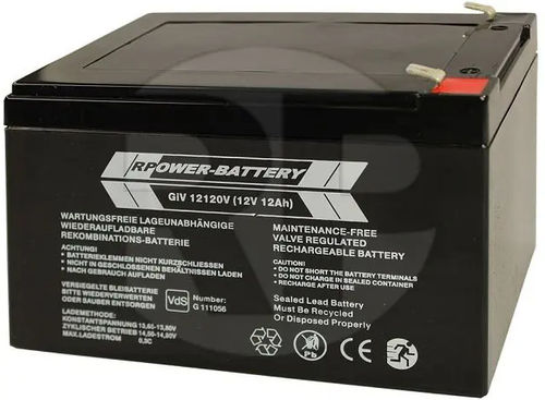 AGM-Batterie - GIV12120VP - RP-Technik - RPower Batteries - rechteckig / CE / ISO