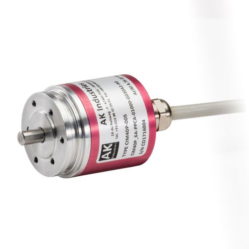 Inkrementaler Drehgeber - CIO40P - AK Industries - optisch / mit Vollwelle / Aluminium