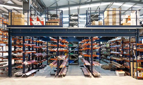 Mehretagen-Stahlbaubühne - MECALUX - für Paletten / für Regale / für Industrieboden