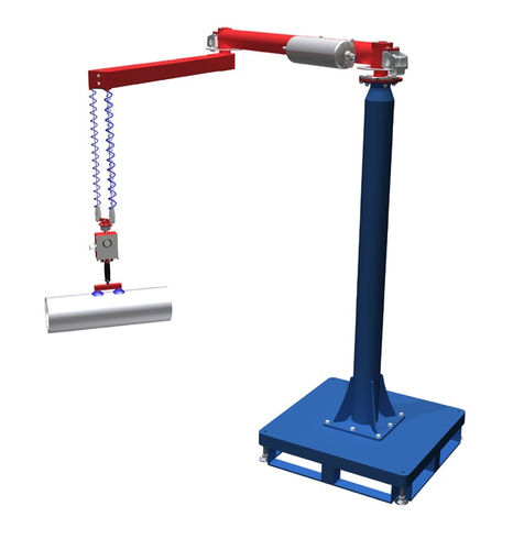 Pneumatischer Manipulatorarm - max. 150 kg, 1 600 mm - HUSCH GmbH - mit Saugnapf / Säulen / mobil