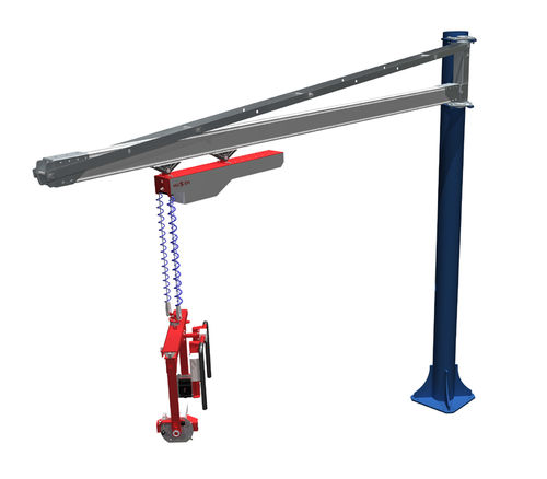 Pneumatischer Manipulatorarm - max. 150 kg, 1 600 mm - HUSCH GmbH - mit Greifsystem / mit Säule / mit Hebekabel