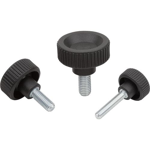 Befestigungsschraube - K1473 series - HEINRICH KIPP WERK GmbH & Co. KG - mit gerändeltem zylindrischen Kopf / Torx / Stahl
