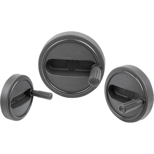 Zustellrad - K0257 series - HEINRICH KIPP WERK GmbH & Co. KG - mit Speichen / mit Griff / Thermoplast