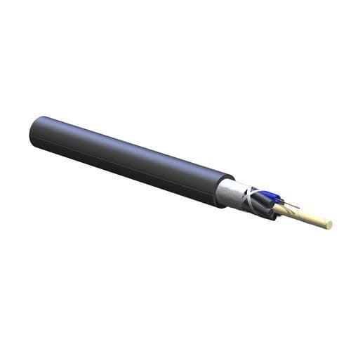 Hybrid-Stromkabel - 002EU4-T4700D20 - CORNING - für Außenbereich / Polyethylen / blau