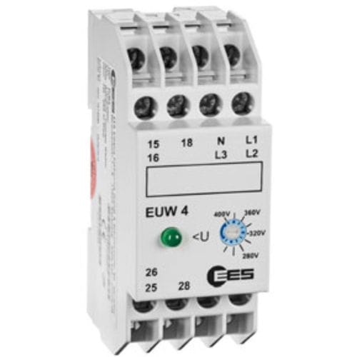 Unterspannungs-Überwachungsrelais - EUW 4 series - Elektra Elektronik GmbH & Co. Störcontroller KG - Leistung / dreiphasig / für DIN-Schiene