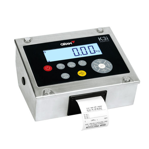 Wägeindikator mit integriertem Drucker - Gram K3i Printer Indicator - Gram Group - digital / mit LCD-Anzeige / Benchtop