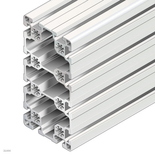 Profil / anodisiertes Aluminium - 3842557226 - Bosch Rexroth - Assembly Technology - rechteckig / für Industrieanwendungen / offen