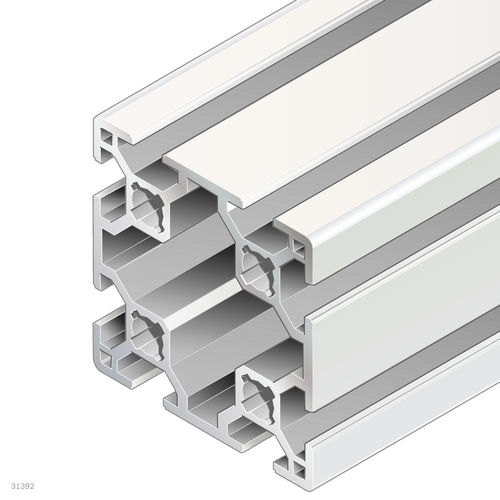 Profil / anodisiertes Aluminium - 3842535176 - Bosch Rexroth - Assembly Technology - rechteckig / für Industrieanwendungen / offen