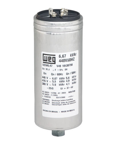 Kondensator / metallisierte Polypropylenfolie - UCW  - WEG Gear Systems GmbH - zylindrisch / Strom / einphasig