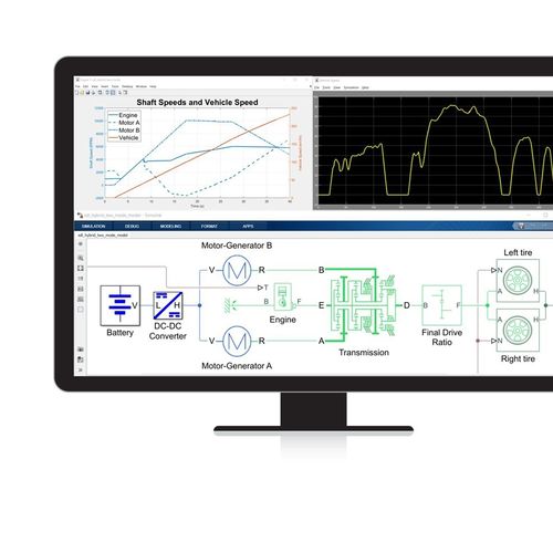 Software für mechanische Simulation - Simscape Driveline™ - The MathWorks - Modellierung / für Elektrofahrzeug