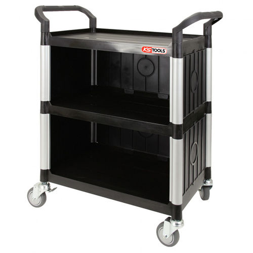 Werkstattwagen - 800.0021 - Kstools  - Kunststoff / 3 Ebenen / mit Bremse