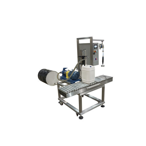Halbautomatische Füllmaschine - APACKS - für Eimer / für Flüssigkeiten / per Gewicht