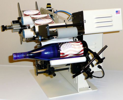Halbautomatische Etikettiermaschine - LSR-3000-TL - APACKS - für Flaschen / für selbstklebende Etiketten