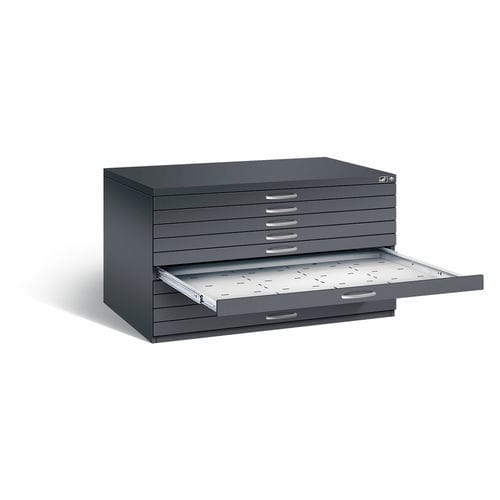 Lagerschrank - 7000 series - C + P Möbelsysteme - Büro / bodenstehend / Multi-Schubladen