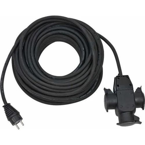 Elektrische Verlängerungsleitung / mit Verteilersteckdose - 1167820301 - BRENNENSTUHL - wasserdicht / Gummi