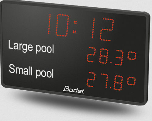 LED-Display - Aquastyle - BODET TIME SPORT - 7 Segmente / zur Temperaturmessung / wasserdicht