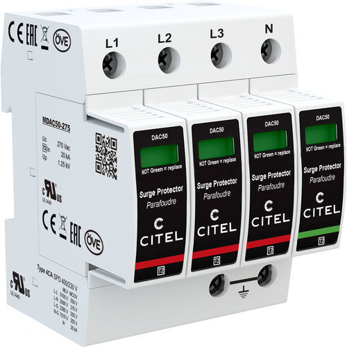 Überspannungsableiter Typ 2 - DAC50S series - CITEL - für Stromversorgung / für transiente Spannung / steckbarer