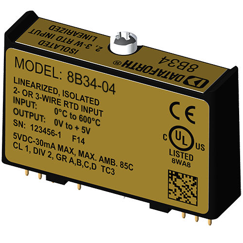 Signalverarbeitungsmodul für RTD - 8B34-04 - Dataforth Corporation - 2-Leiter / 3-Kabel / linearisiert