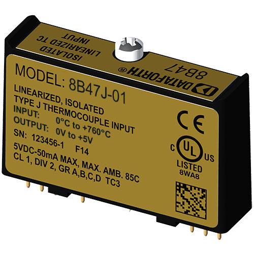 Eingang-Signalverarbeitungsmodul - 8B47J-01 - Dataforth Corporation - für Thermoelement / linearisiert