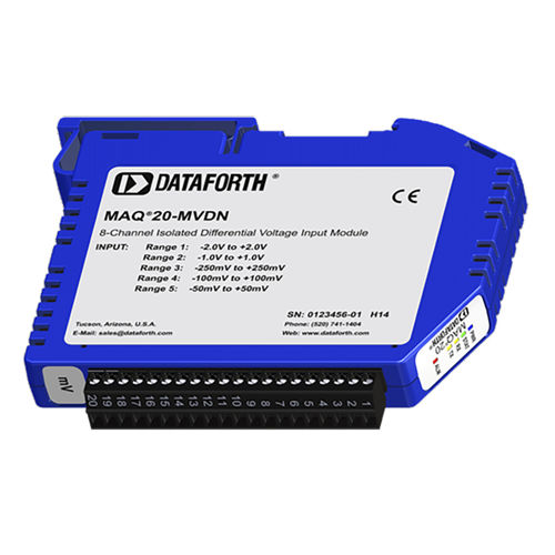 Analogeingänge-Signalverarbeitungsmodul - MAQ20-MVDN - Dataforth Corporation - Spannung / für DIN-Schiene / mV