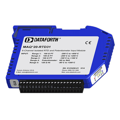Analogeingänge-Signalverarbeitungsmodul - MAQ20-RTD31 - Dataforth Corporation - für RTD / für Potentiometer / für DIN-Schiene