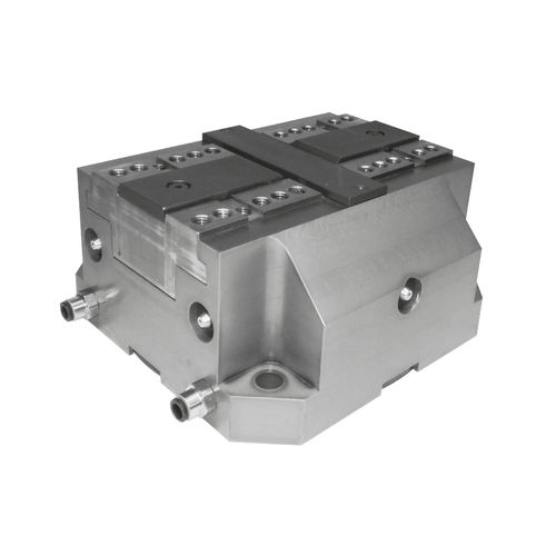Universeller Schraubstock - UVH series - Effecto Group S.p.A. - hydraulisch / Flachprofil / selbstzentrierend