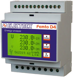 Drehstromzähler - PFA641H-02 - ELECTREX - für DIN-Schiene