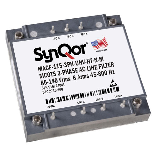 Elektronischer Filter / Tiefpass - MACF-115 series - SYNQOR - passiv / EMV / dreiphasig