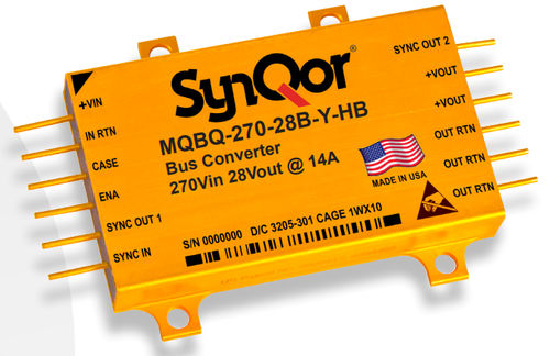 Ungeregelter DC/DC-Wandler - MQBQ series - SYNQOR - Leiterplatten / für raue Umgebungen / Einfachausgang