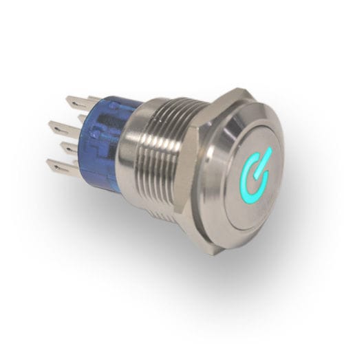 Vandalismussicherer Drucktaster - ULV4 Series - E-SWITCH - IP67 / LED-beleuchtet / on/off