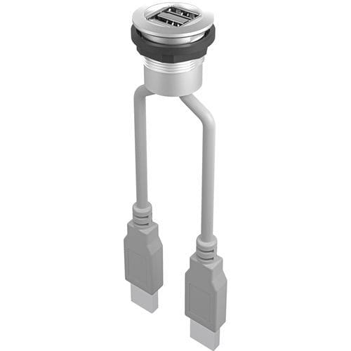 Datensteckverbinder - RONTRON-R-JUWEL RRJ_2USB - Georg Schlegel GmbH & Co. KG - Jack / USB / rund