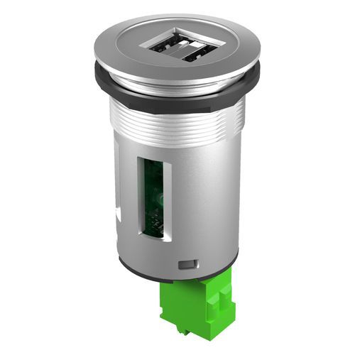 Stromversorgungs-Steckverbinder - KOMBITAST®-R-JUWEL KRJM_2USB_A_5V - Georg Schlegel GmbH & Co. KG - USB / rund / Steckdose