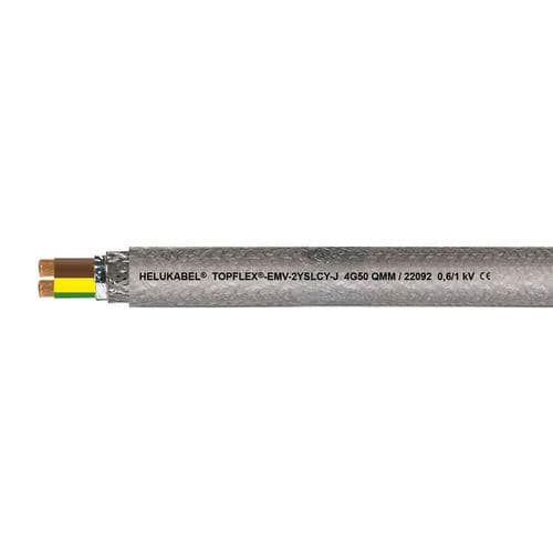 Versorgungs-Stromkabel - TOPFLEX®-EMV-2YSLCY-J - HELUKABEL - DIN / schwerentflammbar / mehrstrangig