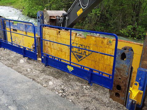 Temporäres Schutzgeländer - SBH Tiefbautechnik - für Baustellen