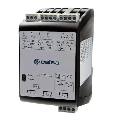 Messwandler für DIN-Schiene - CPQT2 - CELSA MESSGERATE ESPAÑA S.L. - mit Spannungsausgang / 4-20 mA / USB