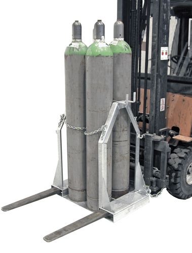 Transportpalette - SFP series - Bauer - Metall / für Gasflasche / auf Gabelstapler montiert