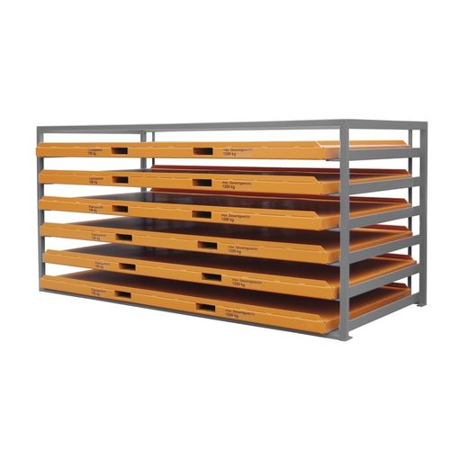 Warenlager-Regal - KBR series - Bauer - für Blech / Stahl / 6
