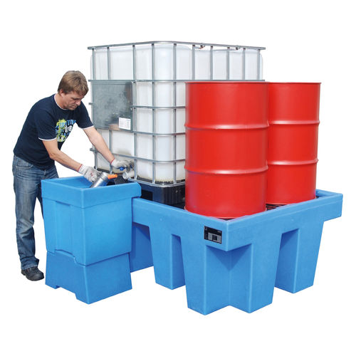 Auffangwanne für Fässer - WP series - Bauer - für IBC-Container / Polyethylen / für Palette