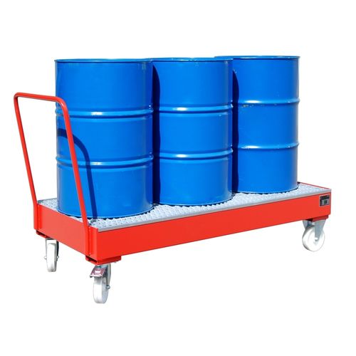 Mobile Auffangwanne - 2000 series - Bauer - für 2 Fässer / für 1 Fass / für 3 Fässer