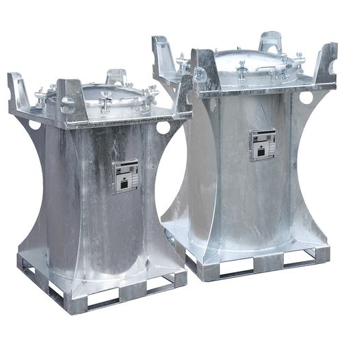 Stahlmüllbehälter - SC series - Bauer - für Risikoprodukte / verriegelbar