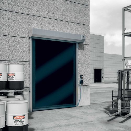 Rolltor - S-535 - Entrematic Dynaco - Edelstahl / für den Innenbereich / Explosionsdruckentlastung